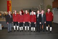 Die während des Konzertes geehrten Aktiven der Musik- und Feuerwehrkapelle Königheim e.V.